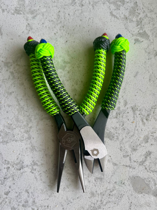 Neon & Black Check Plier Set